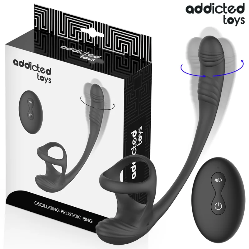 Analplug mit Vibration, 360°-Wellung und Hodenstimulator von Addicted Toys | Fesselliebe.de
