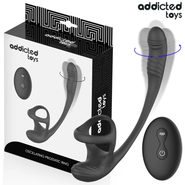 Analplug mit Vibration, 360°-Wellung und Hodenstimulator von Addicted Toys | Fesselliebe.de
