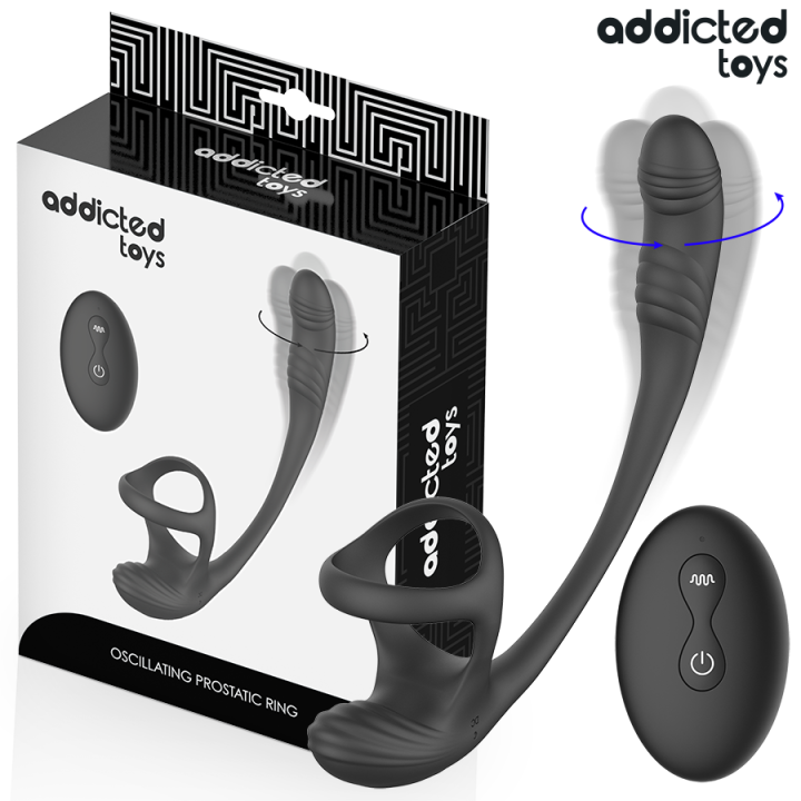 Analplug mit Vibration, 360°-Wellung und Hodenstimulator von Addicted Toys | Fesselliebe.de