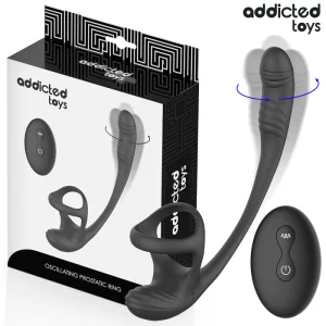 Analplug mit Vibration, 360°-Wellung und Hodenstimulator von Addicted Toys | Fesselliebe.de