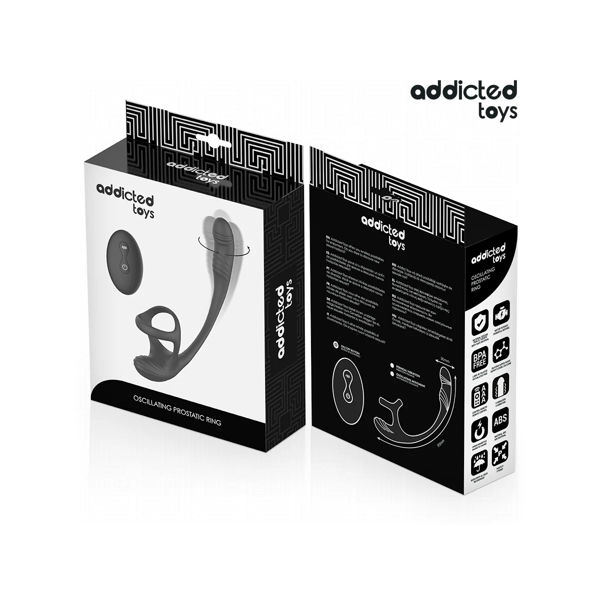 Analplug mit Vibration, 360°-Wellung und Hodenstimulator von Addicted Toys | Fesselliebe.de