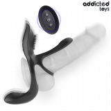 Doppelter Penisring mit Klitorisstimulator von Addicted Toys | Fesselliebe.de