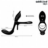 Doppelter Penisring mit Klitorisstimulator von Addicted Toys | Fesselliebe.de