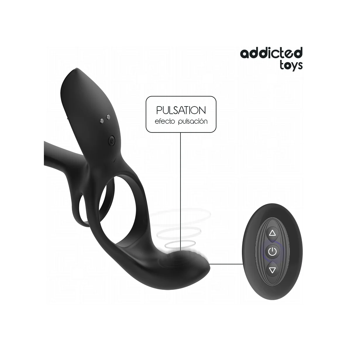 Doppelter Penisring mit Klitorisstimulator von Addicted Toys | Fesselliebe.de