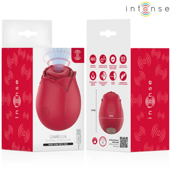 Camellia Klitoralsaugspotine Rose Von Waves Bordeaux von Intense High Tech