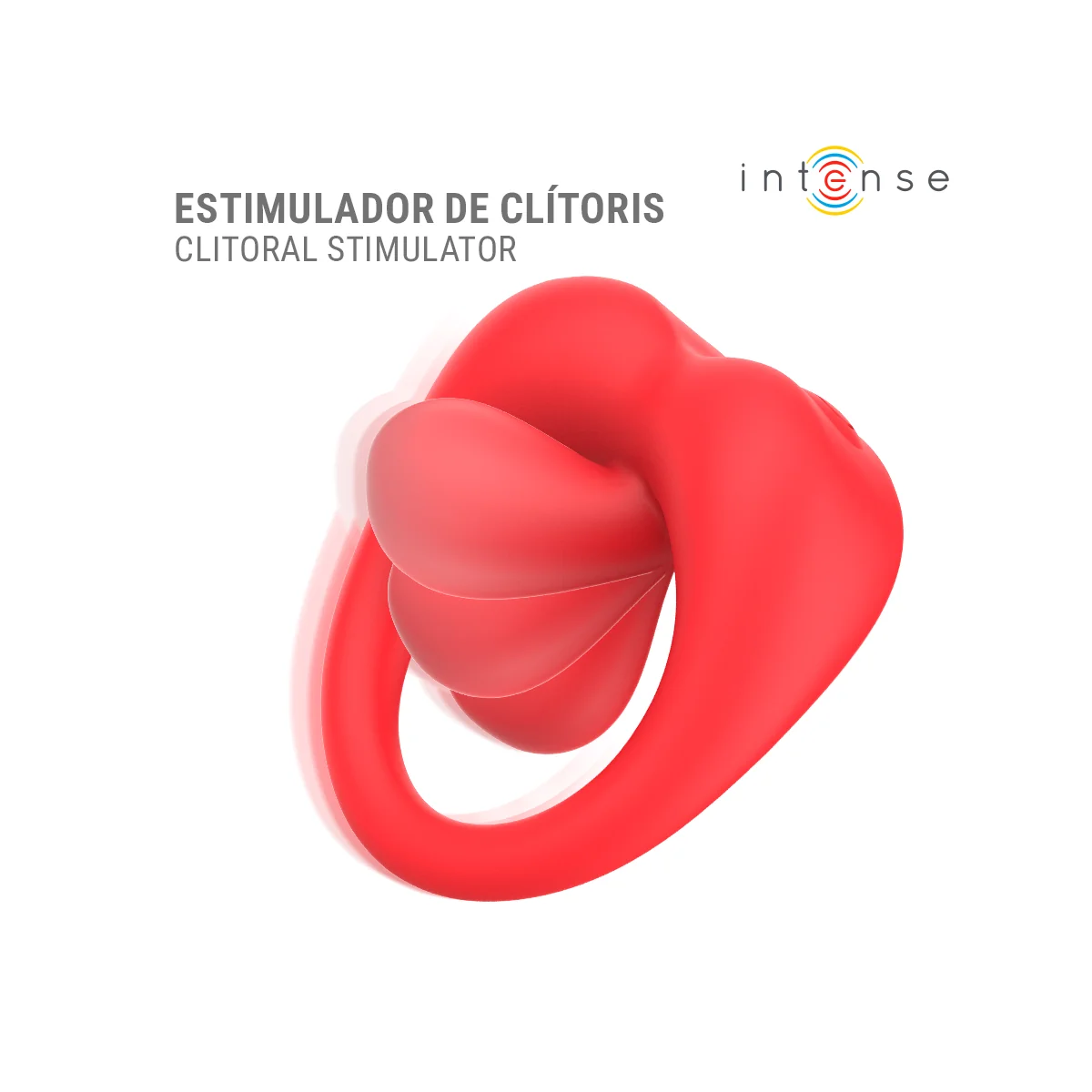 Russell Anillo Vibrador Con Estimulación De Clítoris Rojo von Intense For Him