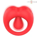 Russell Anillo Vibrador Con Estimulación De Clítoris Rojo von Intense For Him