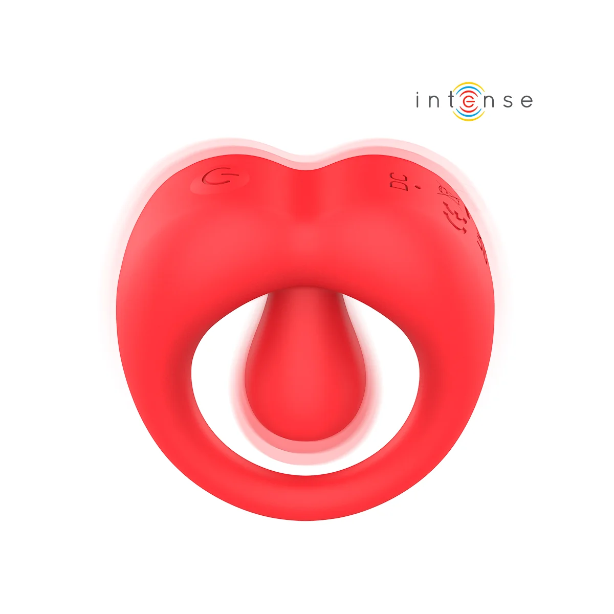 Russell Anillo Vibrador Con Estimulación De Clítoris Rojo von Intense For Him