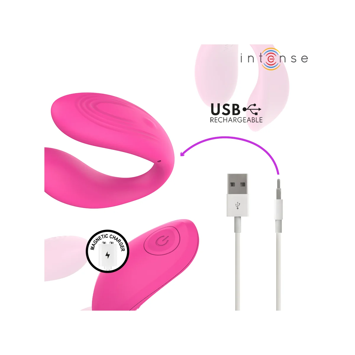 Nora Vibrationsklemmenstimulator Pink von Intense Remote Control