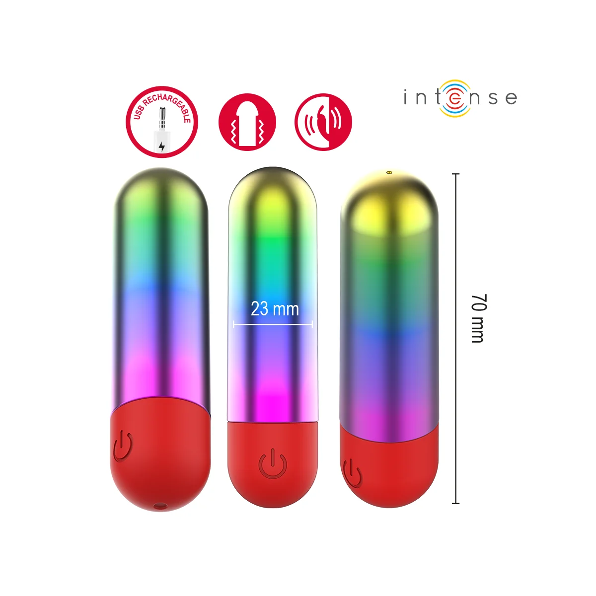 Debbie Rainbow Klitoris Vibrierende Kugel von Intense Fun Toys