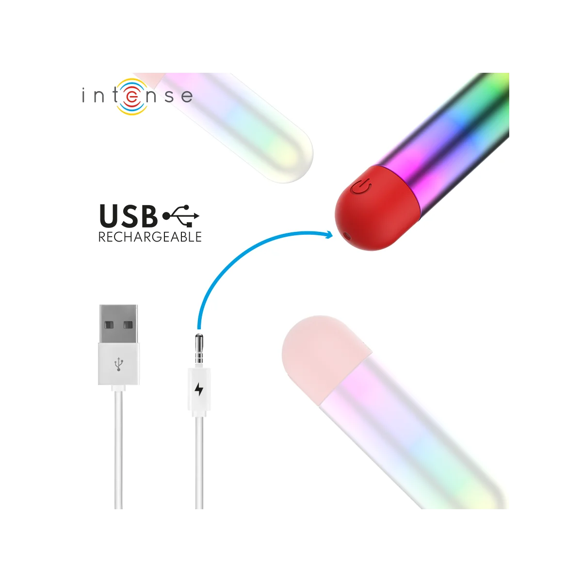 Debbie Rainbow Klitoris Vibrierende Kugel von Intense Fun Toys