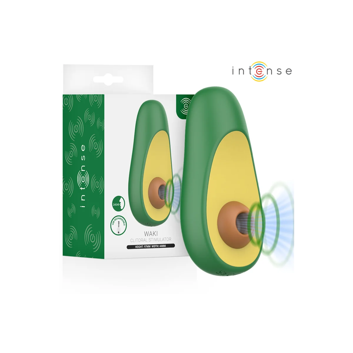 Waki Avocado Klitoralsaugsstimulator von Intense Fun Toys