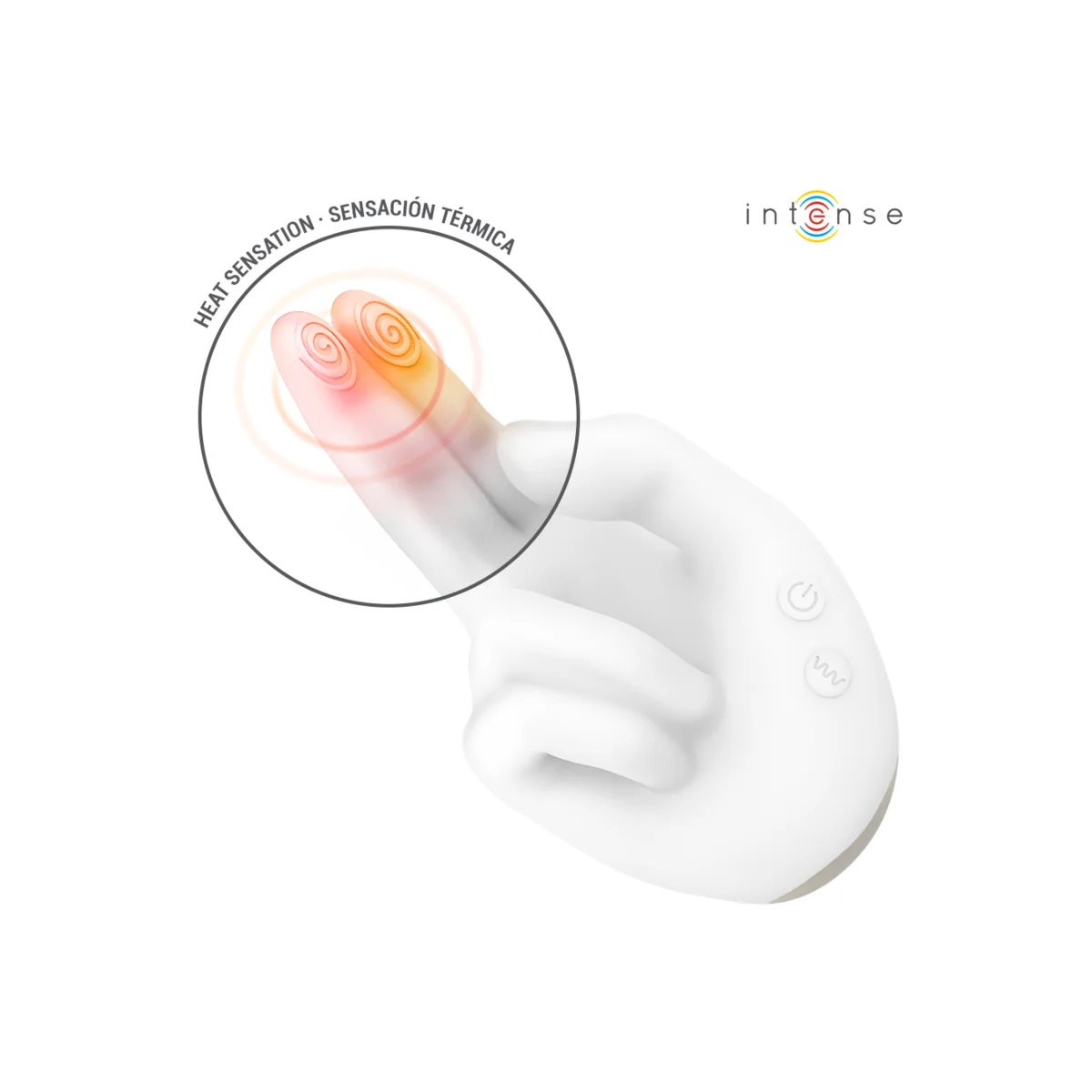 Jimmy Handgeformter Multifunktionsstimulator mit Vibration und Wärme von Intense High Tech