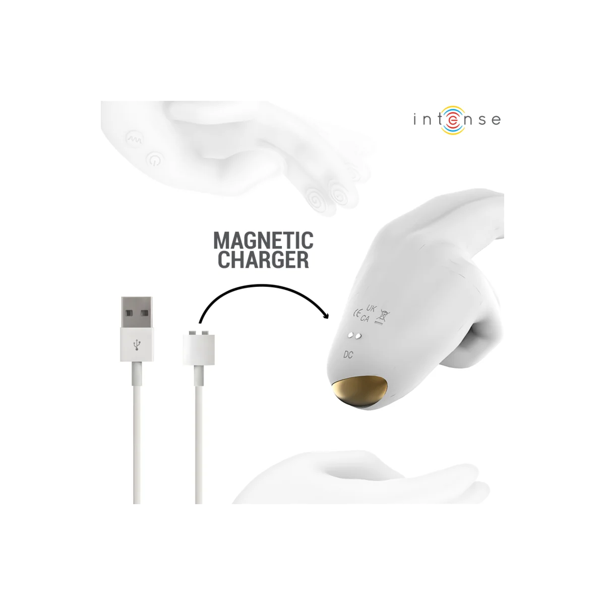 Jimmy Handgeformter Multifunktionsstimulator mit Vibration und Wärme von Intense High Tech