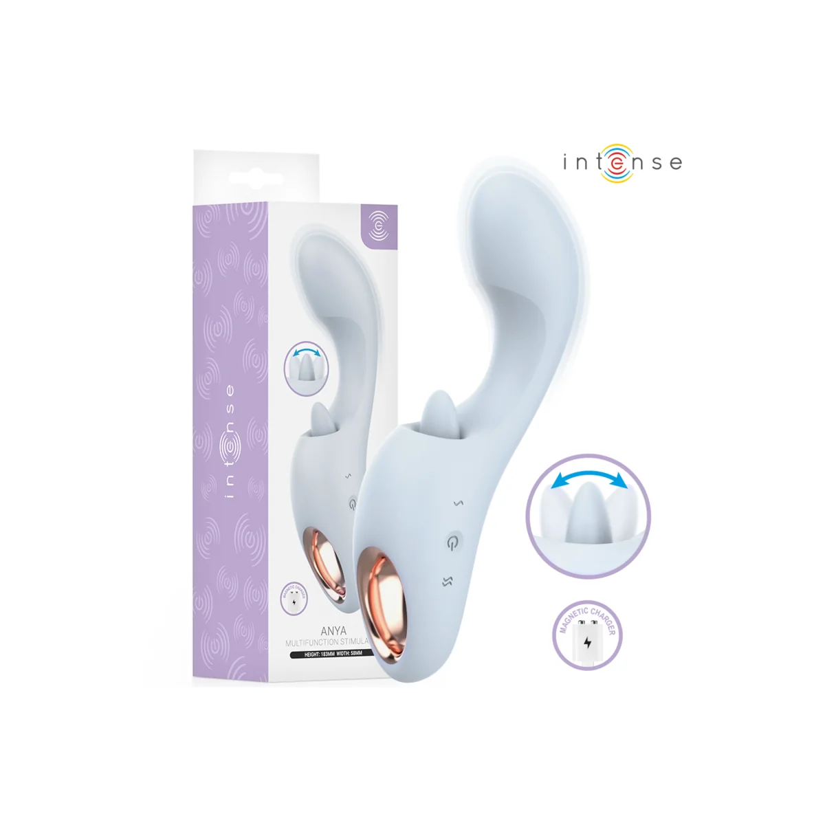 Anya Multifunktions-Vibrations- und Bewegungsstimulator von Intense High Tech