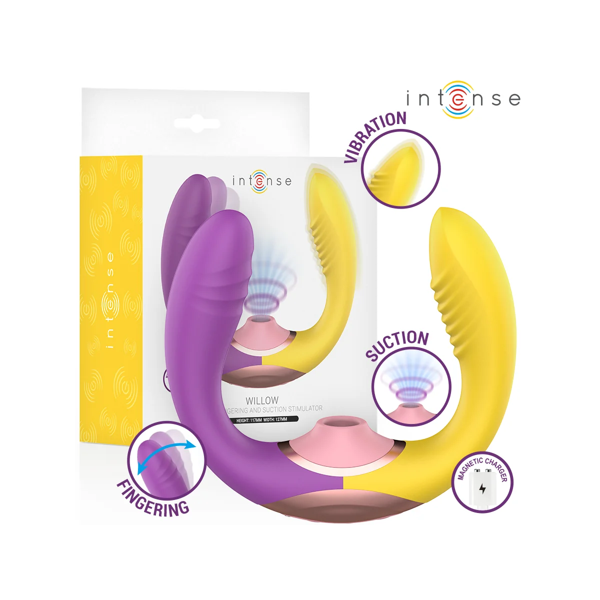 Willow 3-In-1 Saug- und Vibrationsstimulator von Intense High Tech