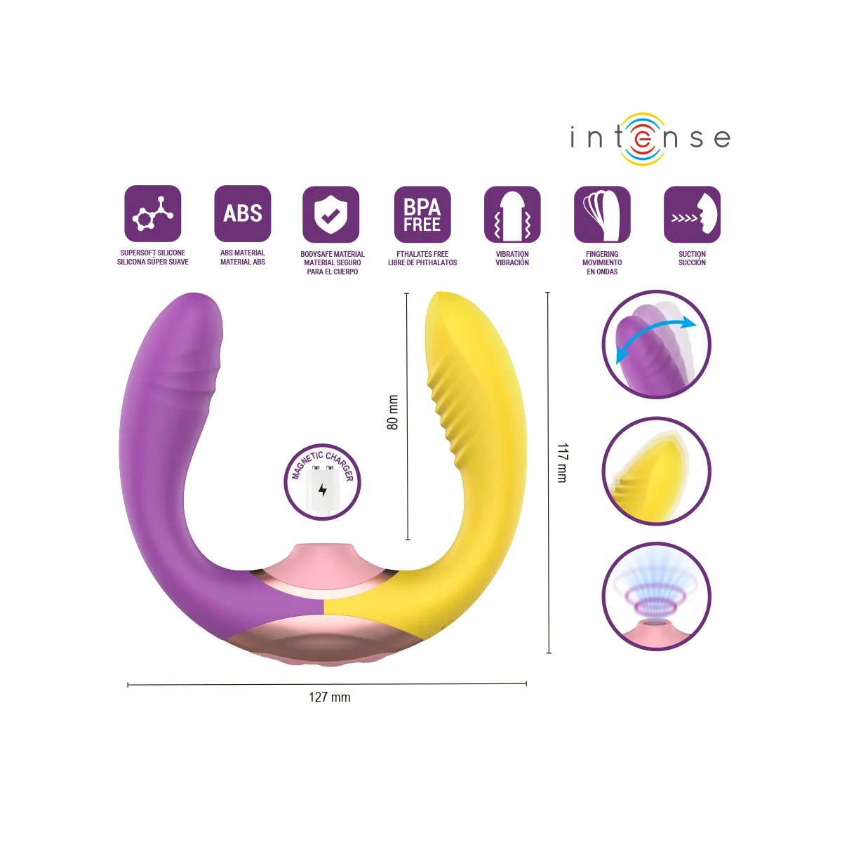 Willow 3-In-1 Saug- und Vibrationsstimulator von Intense High Tech