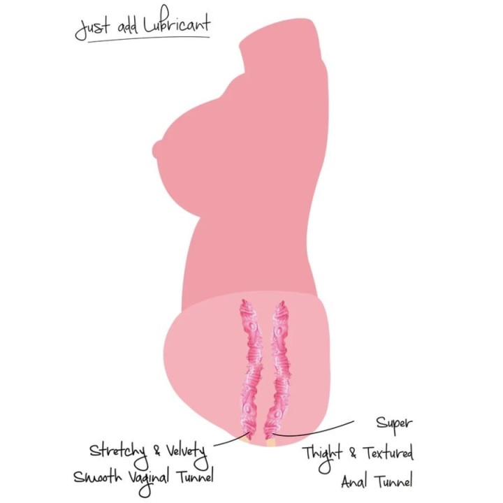 Saftiger Doppel-D-Masturbador für Vagina und Anus 5 Kg von Hidden Desire