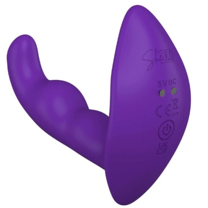 Rotierender, Vibrierender Analstimulator mit Fernbedienung – Lila von She.E.O