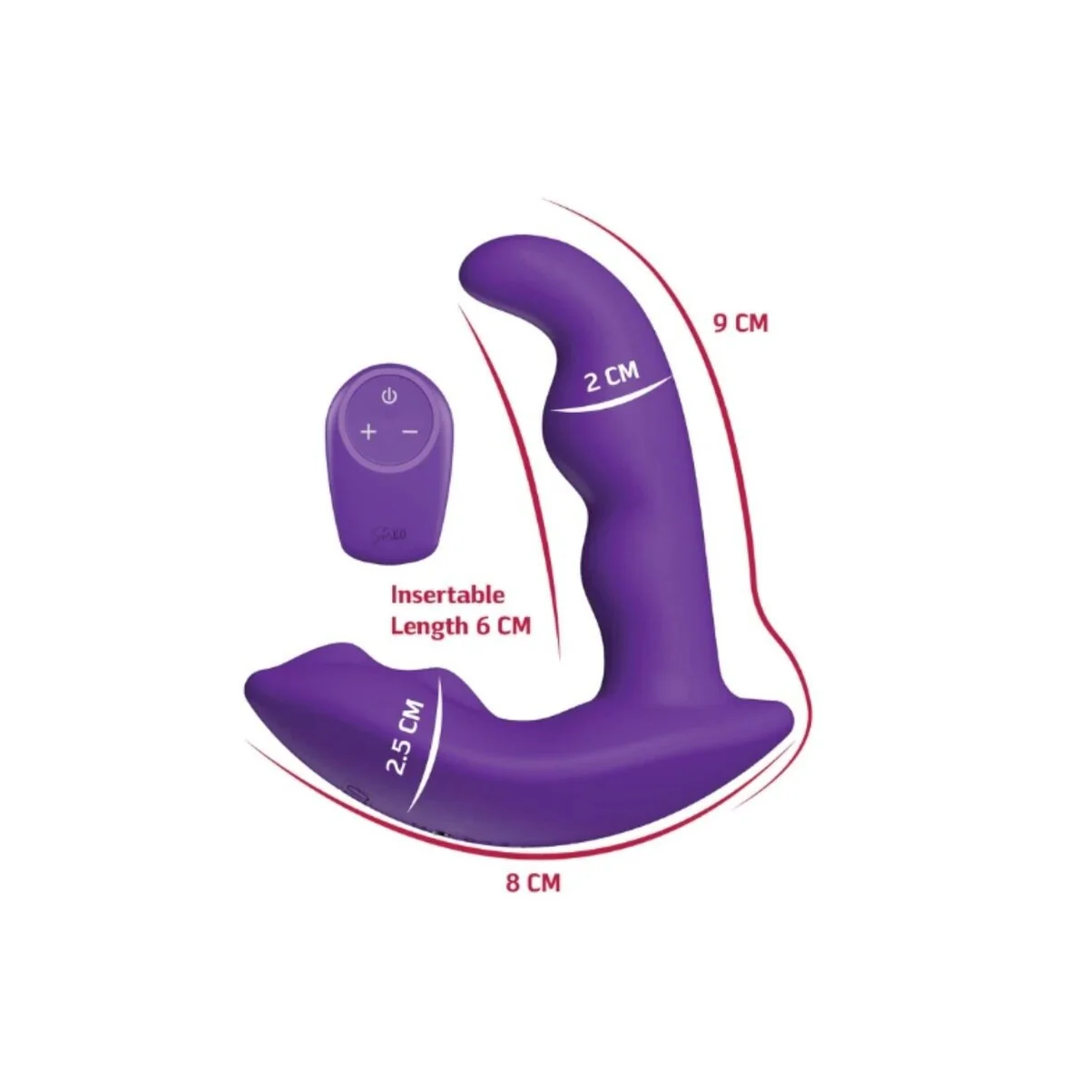 Rotierender, Vibrierender Analstimulator mit Fernbedienung – Lila von She.E.O