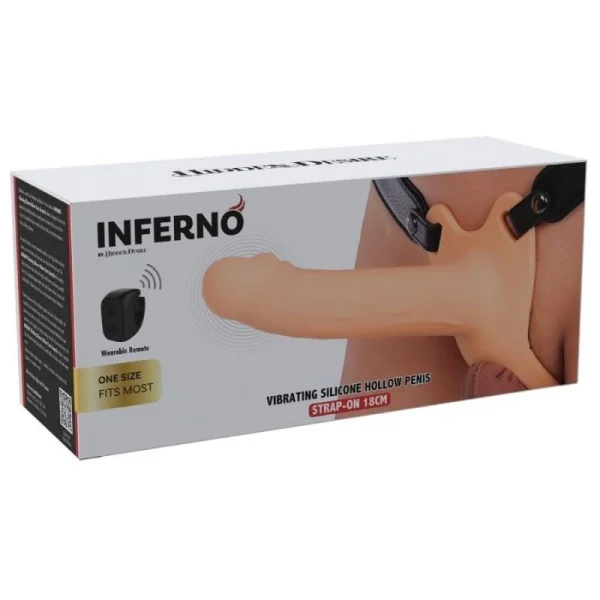 Inferno Vibrierender Penis-Sleeve Zum aufschnallen 18 cm von Hidden Desire
