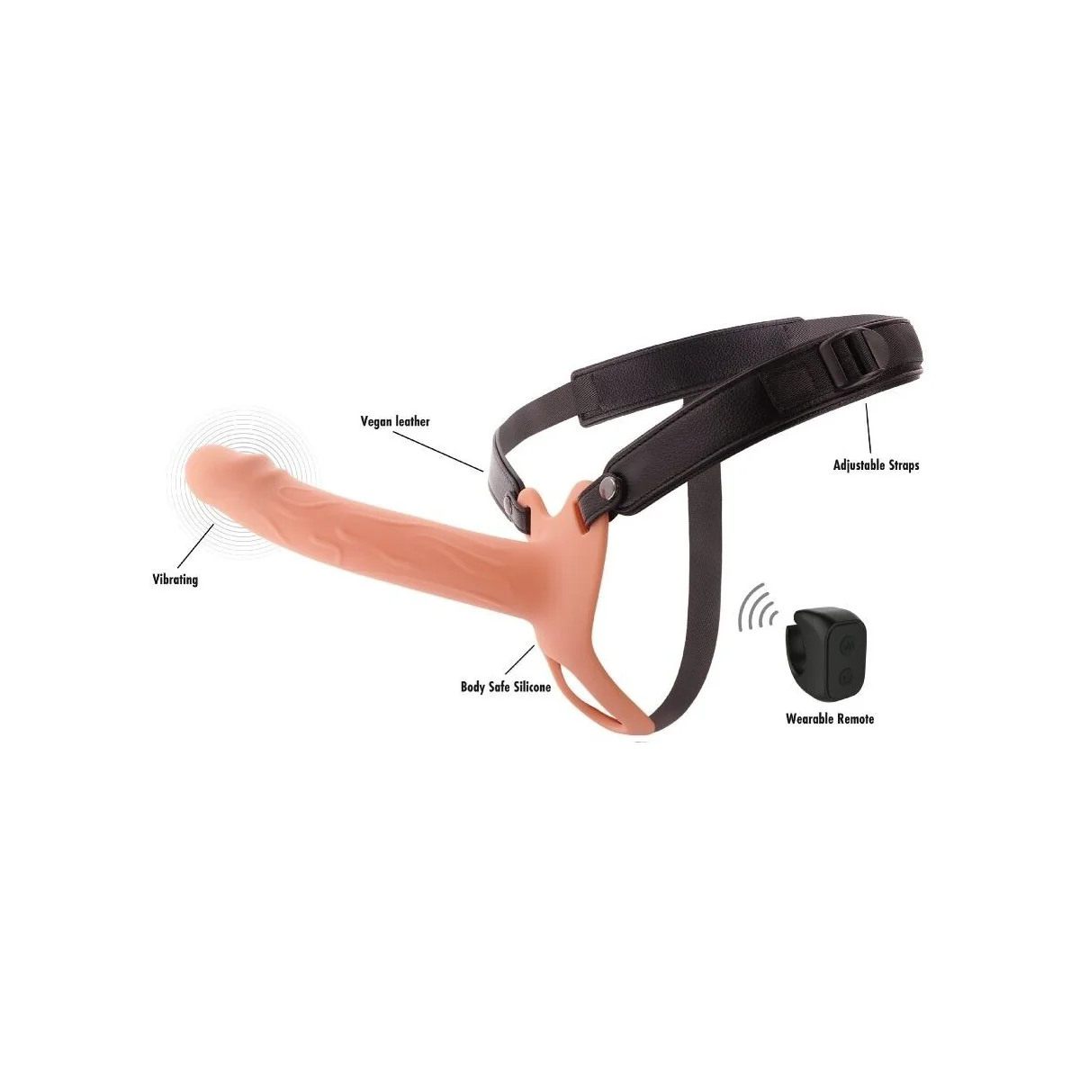 Inferno Vibrierender Penis-Sleeve Zum aufschnallen 20 cm von Hidden Desire
