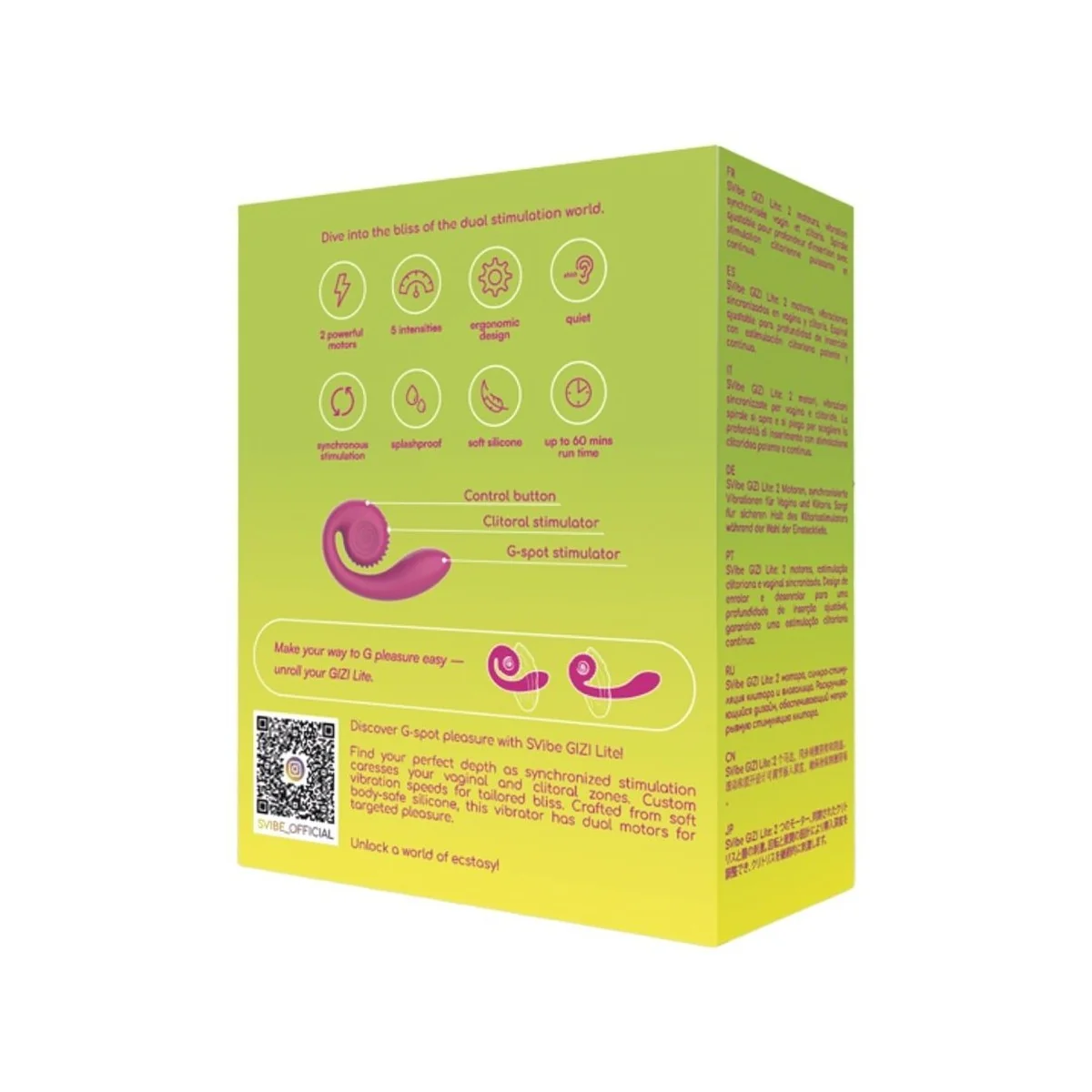 Gizi Lite Dual G-Spot & Clitoral Pink Vibrator von Snail Vibe