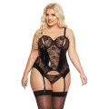 ♥ Schwarzes Strapshemd-Set 1897 von Softline Plus Size ♥