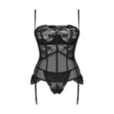 Serena Love Korsett & Tanga Schwarz von Obsessive | Fesselliebe.de