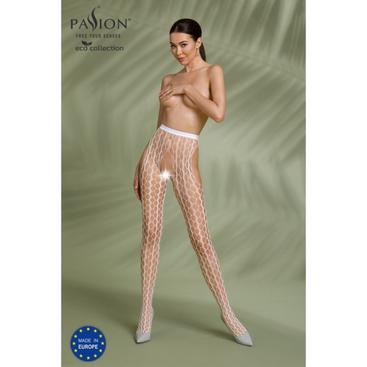 Eco Strumpfhose Ouvert S007 Weiss von Passion Eco Collection | Fesselliebe.de
