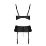 Jannies Korsett & Tanga mit offenem Schritt Schwarz von Passion-Exklusiv | Fesselliebe.de