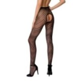 Strumpfhose offen (OUVERT Strumpfhose) Schwarz S010 von Passion-Exklusiv | Fesselliebe.de