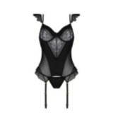 Kitasana Korsett & Tanga Schwarz-Lila von Casmir | Fesselliebe.de