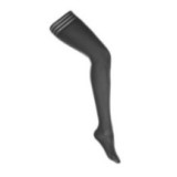 Halterlose Wetlook Schwarz H028 von Kotek | Fesselliebe.de