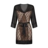 Allunes Peignoir Schwarz-Leo von Obsessive | Fesselliebe.de