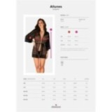 Allunes Peignoir Schwarz-Leo von Obsessive | Fesselliebe.de