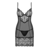 Alluria Chemise & Tanga Schwarz von Obsessive | Fesselliebe.de