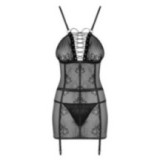 Basitta Chemise & Tanga Schwarz von Obsessive | Fesselliebe.de