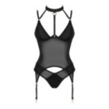 Brasica Korsett & Höschen Schwarz von Obsessive | Fesselliebe.de