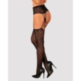 Garter Strümpfen S821 Schwarz von Obsessive | Fesselliebe.de