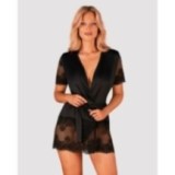 Maderris Peignoir Schwarz von Obsessive | Fesselliebe.de