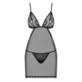 Millagro Chemise & Tanga Schwarz von Obsessive | Fesselliebe.de