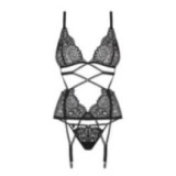 Mixty Korsett & Tanga Schwarz von Obsessive | Fesselliebe.de