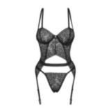 Yaskana Korsett & Tanga Schwarz von Obsessive | Fesselliebe.de