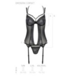 Eco Drosera Korsett & Tanga Schwarz von Passion Eco Collection | Fesselliebe.de