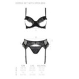 Eco Kerria 3er Set mit offenem BH Schwarz von Passion Eco Collection | Fesselliebe.de
