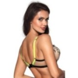 Push-Up BH Beige-Schwarz V-10151 von Axami | Fesselliebe.de