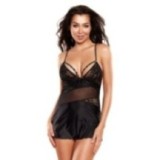 Babydoll & String Schwarz V-10479 von Axami | Fesselliebe.de