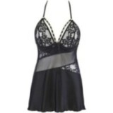Babydoll & String Schwarz V-10479 von Axami | Fesselliebe.de