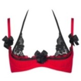 Plus Size BH Rot-Schwarz V-8771 von Axami Size Plus | Fesselliebe.de